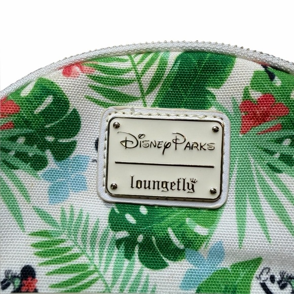 Loungefly Disney Mickey Mouse Tropical Leaf Backpack White and Green main image 8